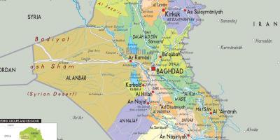 Irākas pilsētu karte
