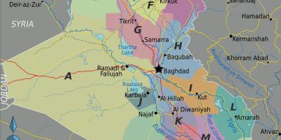 Kartes Irākas reģionos